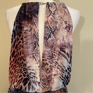 Vibrant Multicolor maxi dress material has stretch. Great length NEWITHOUTTAG